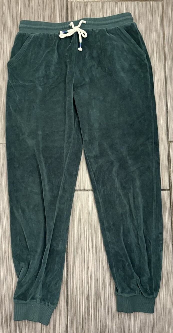 Marine Layer Velour Jogger Pants Women’s Small Green Organic Cotton